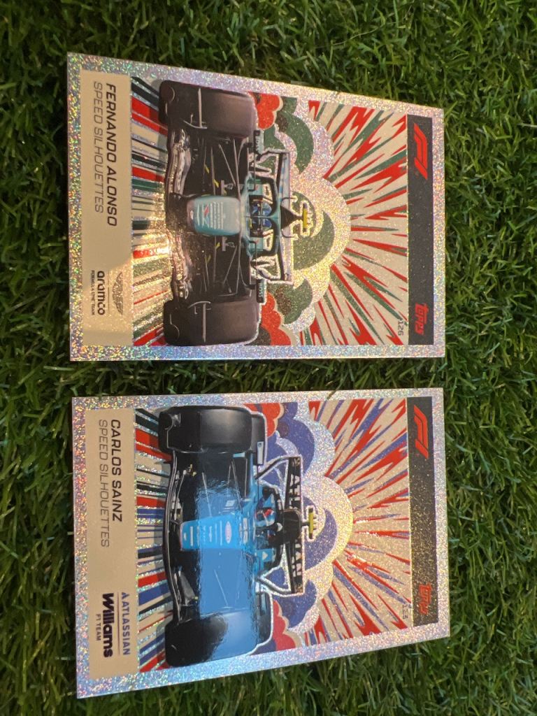 Topps F1 Speed Silhouettes Cards - Fernando Alonso & Carlos Sainz