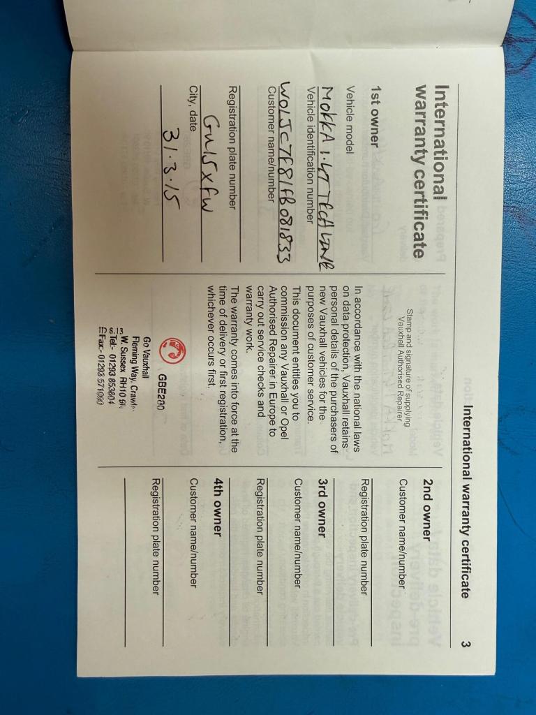 2015 Vauxhall Mokka 1.4T Tech Line 5dr HATCHBACK PETROL Manual