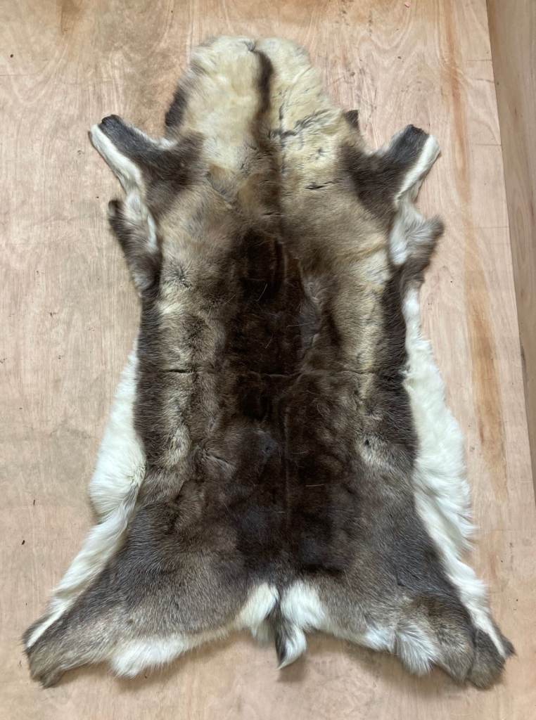 Norwegian Genuine Premium Reindeer Hide Rug. Wall hanging 2" thick fur pile. Real Skin