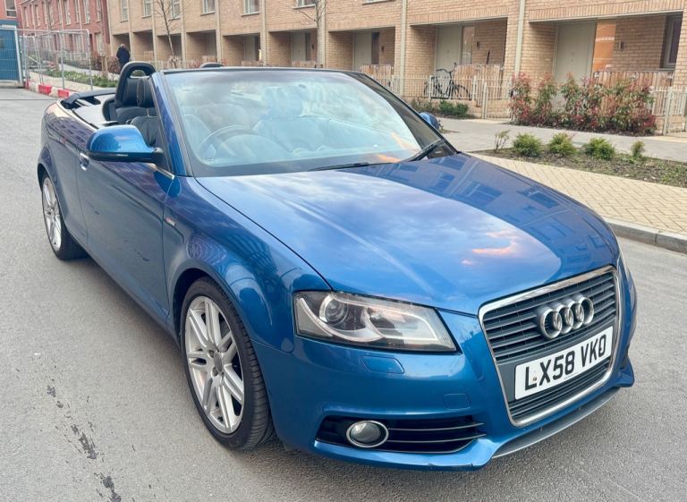 58 PLATE AUDI A3 CONVERTIBLE S LINE 1.8 TFSI ULEZ FREE LOW MILEAGE ONLY 85,000 MILES