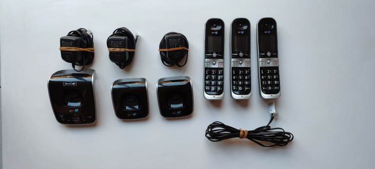 BT Cordless Phone 8600 Quad and 8610 Trio Answering Machines and Handsets
