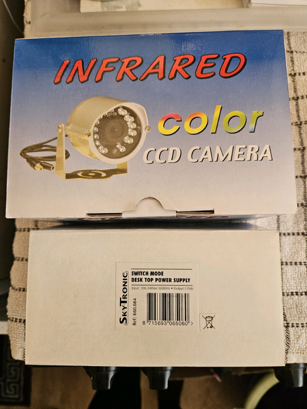 Infrared colour cctv camera an power cable