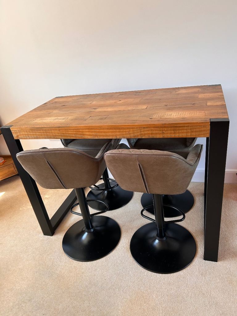 Next high table & bar stools 