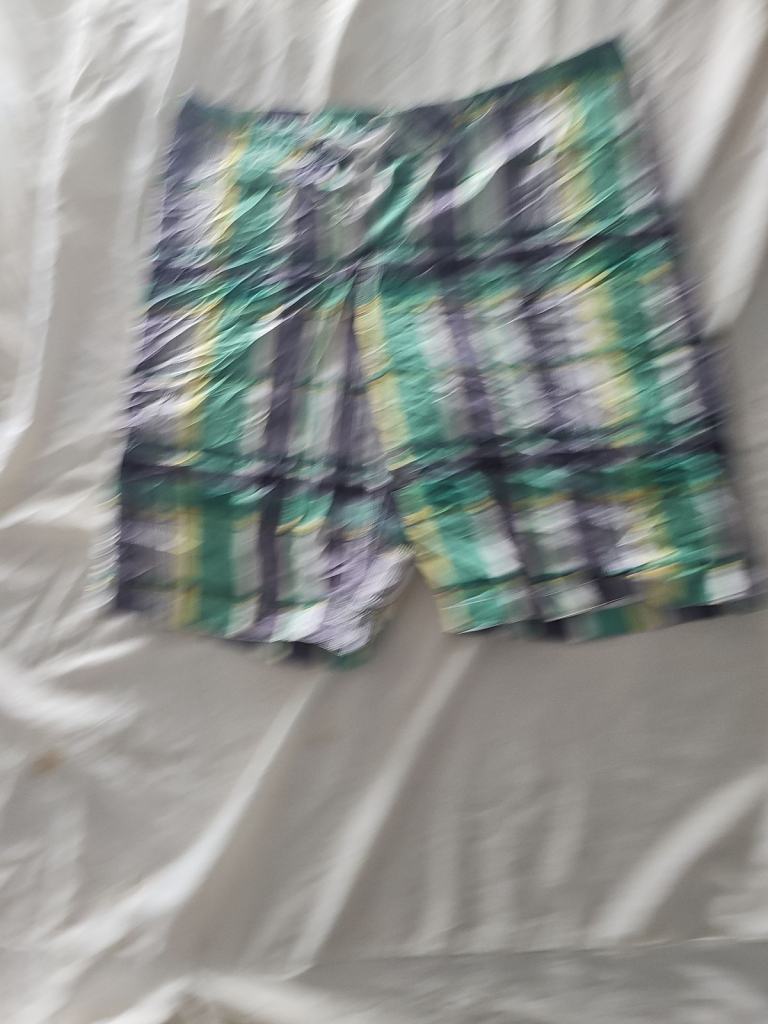 Old Navy Plaid Swim Trunks with Mesh Lining