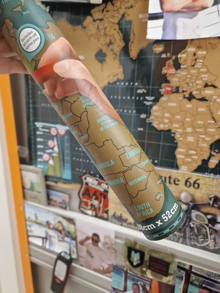 Deluxe Scratch Off World Map Poster (New in Tube)