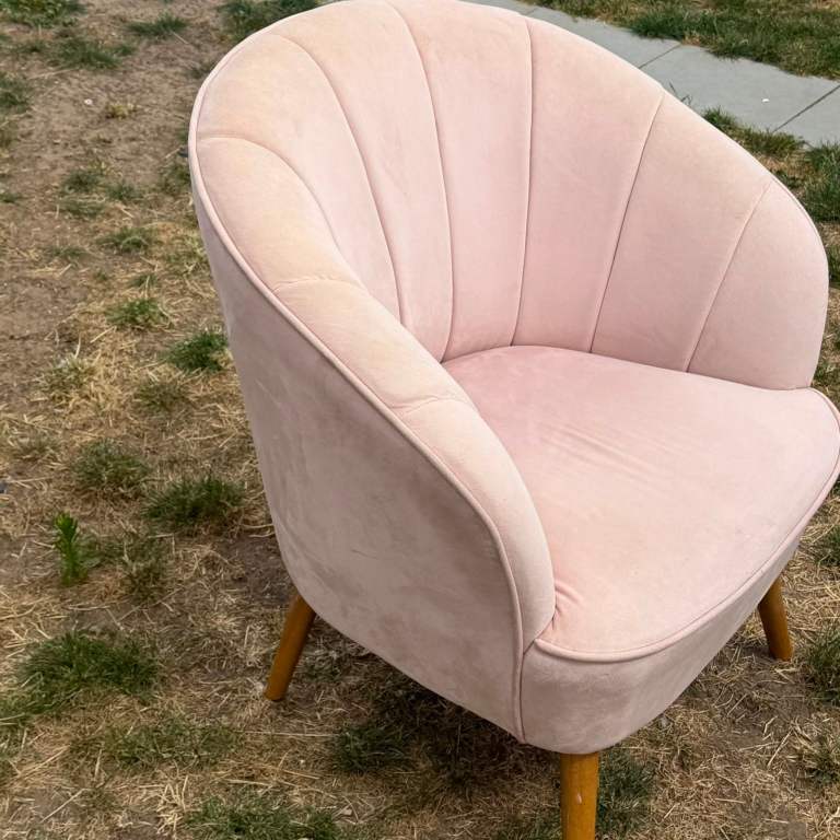 Pink vanity chair