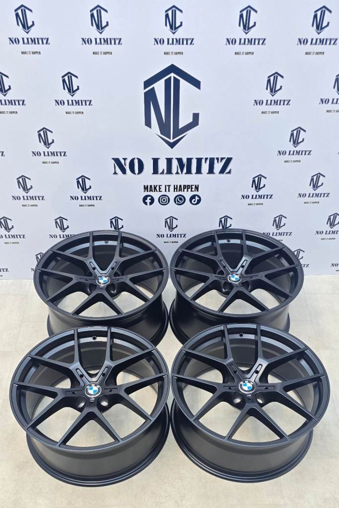 BRAND NEW BMW 19" 763m CS STYLE ALLOY WHEELS 3 SERIES 4 SERIES 5 SERIES STAGGERED 5x120 MATT BLACK