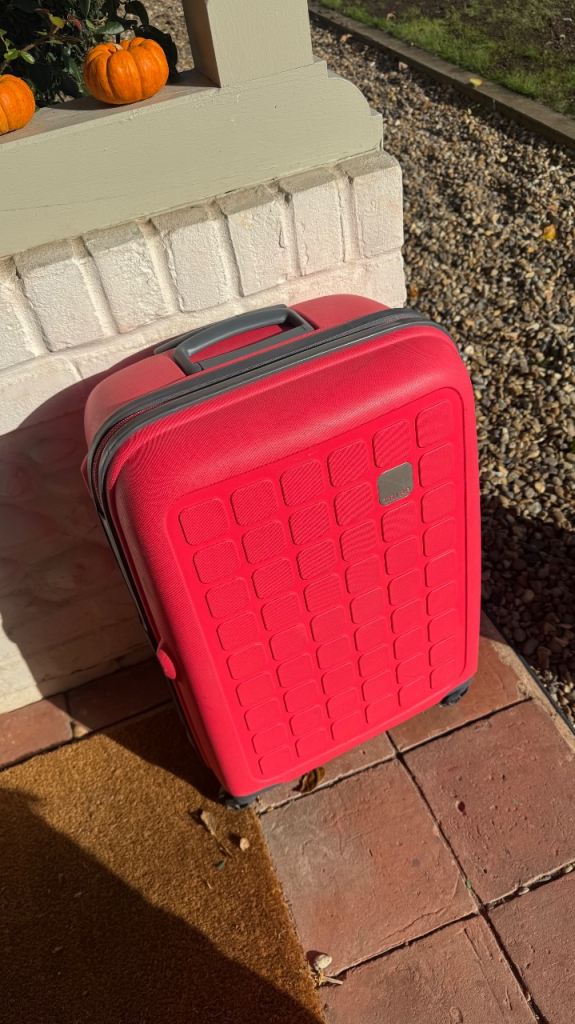 Tripp Red Suitcase – Good Condition, Cabin Size