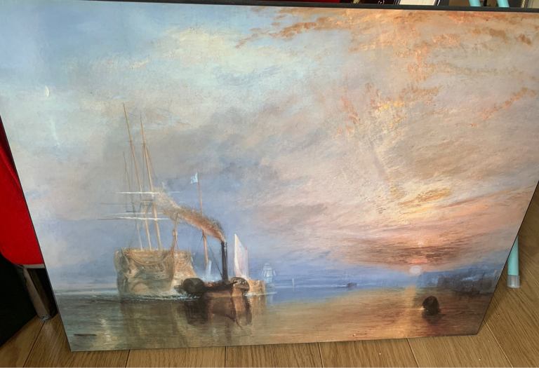 J. M. W. Turner The Fighting Temeraire PRINT WALL ART UNFRAMED ON WOOD