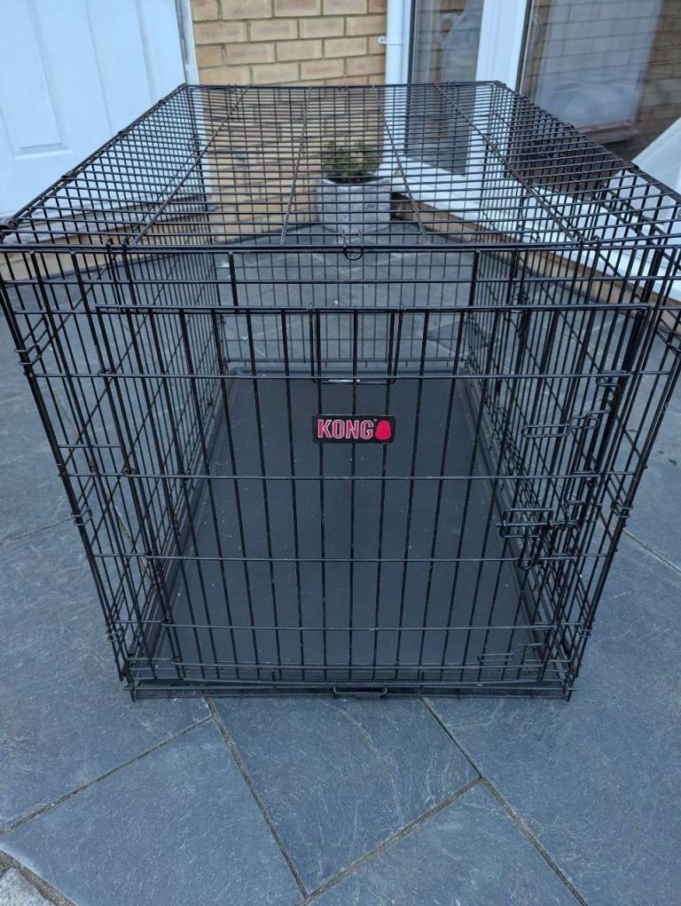 Kong Ultra-Strong Two Door Secure Folding Dog Crate Large