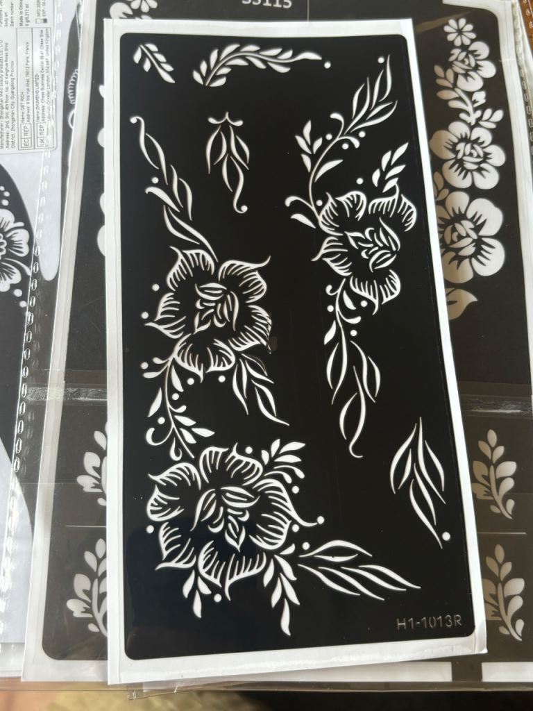 New Henna Tattoo Stencils – Floral Designs