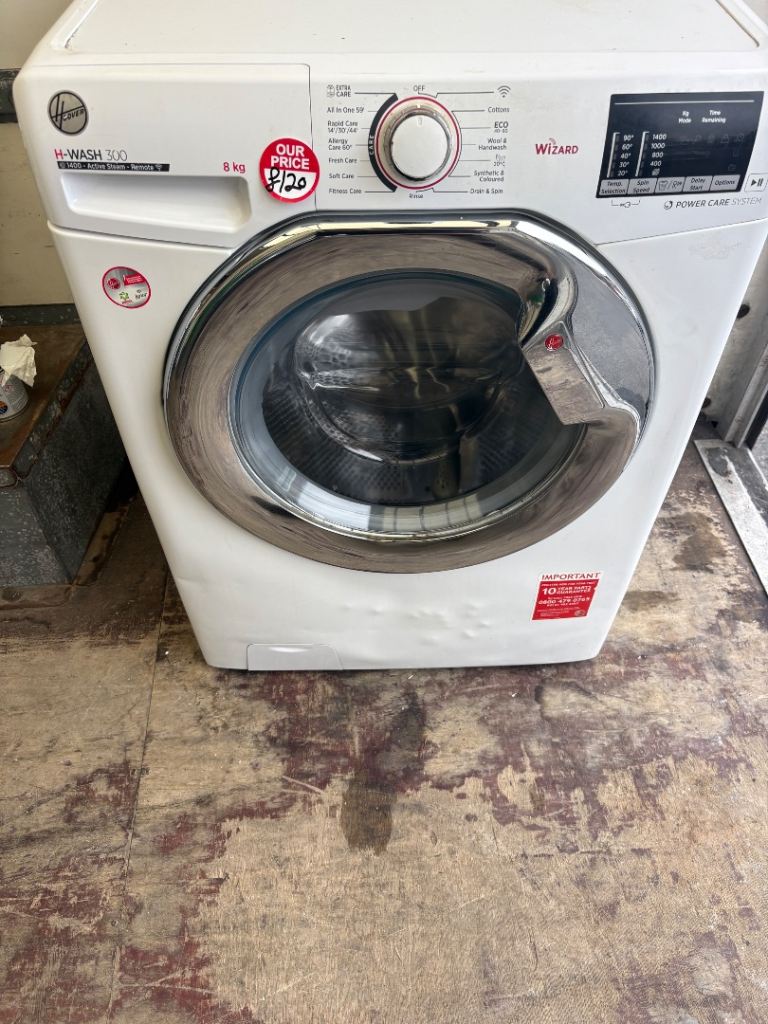 Hoover H3W48TE Washing Machine 8kg - White, Fair Condition