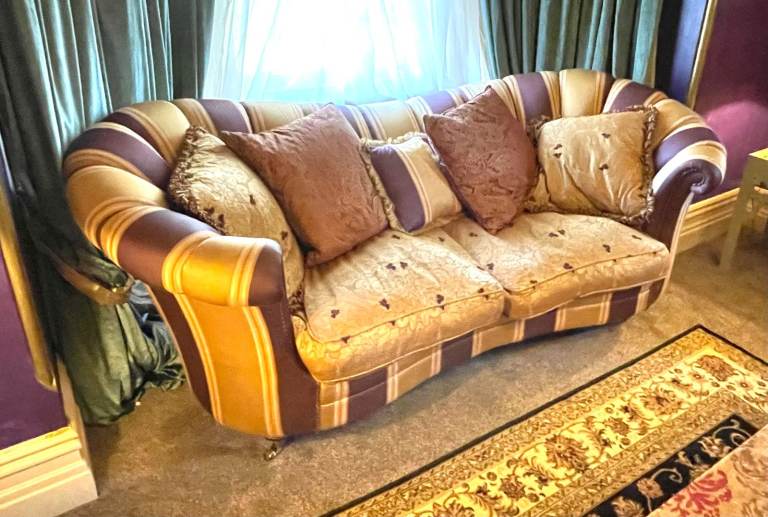 2 Gold-Purple Sofas
