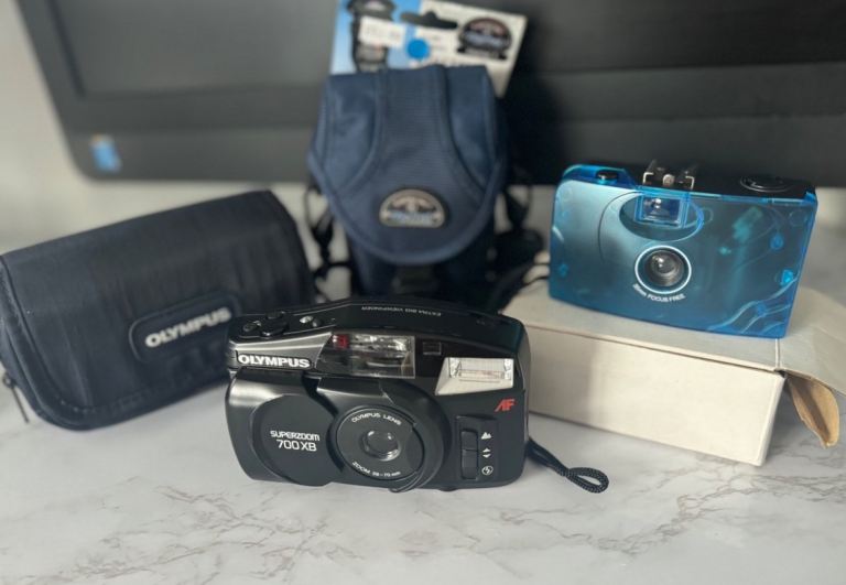 Vintage Film Camera Bundle Olympus Photography Christmas Gift