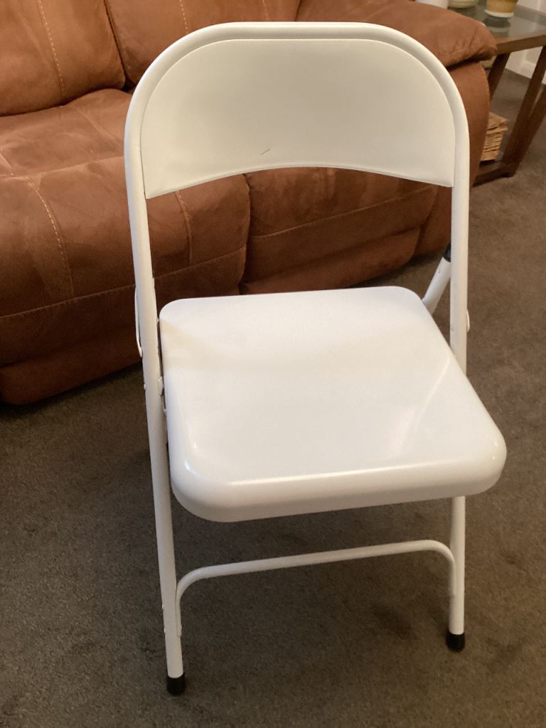 image for Habitat . White metal folding chair . 