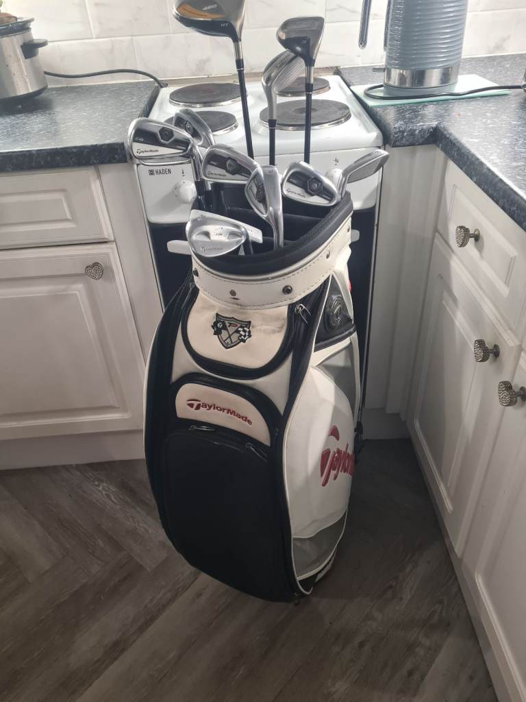 Full set Taylor-Made clubs.