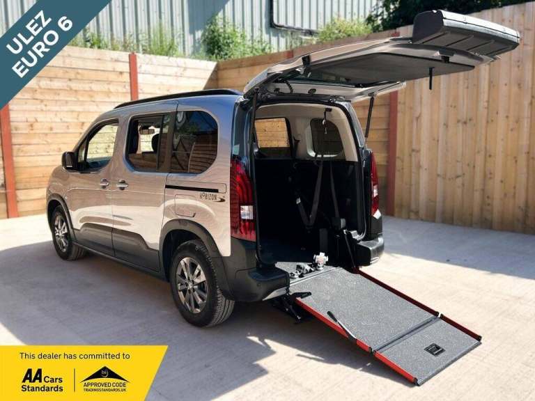 2023 Peugeot Rifter 3 Seat Wheelchair Accessible Disabled Access Vehicle WAV MPV Diesel Manual