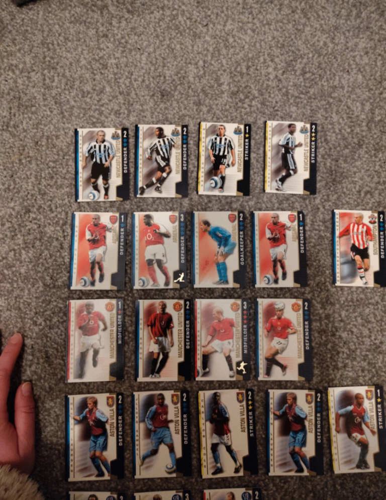 FA Premier League Shoot Out 2004-2005 Multiple teams incl. Arsenal, Man U Football Trading Cards