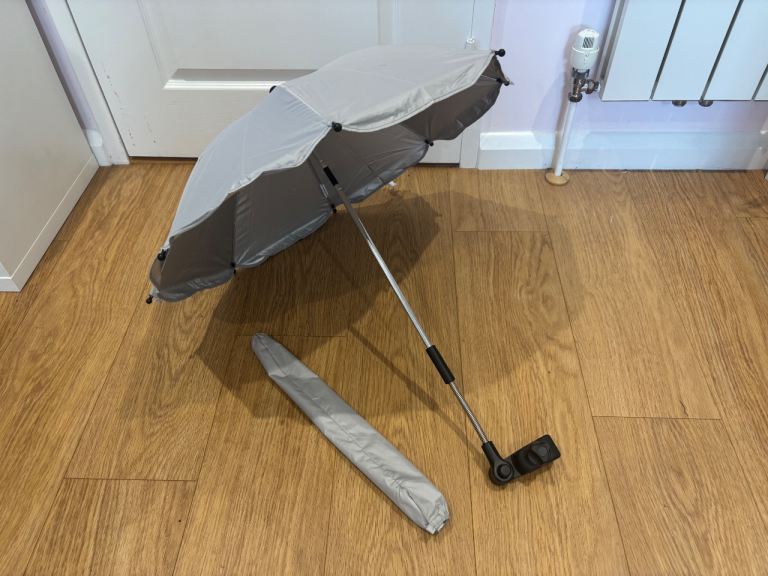 Child Pushchair Sun Shade/Umbrella in Grey Buggy Pram Stroller Baby Kids