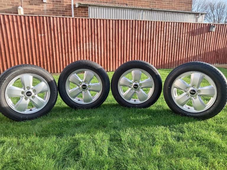 Set of Bmw Mini 15" Alloy Wheels & Tyres, Excellent Condition! 5x112 VW