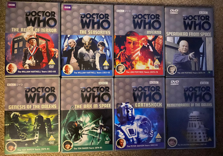 Doctor Who DVD's, Hartnell, Pertwee, Baker, Davison, erc