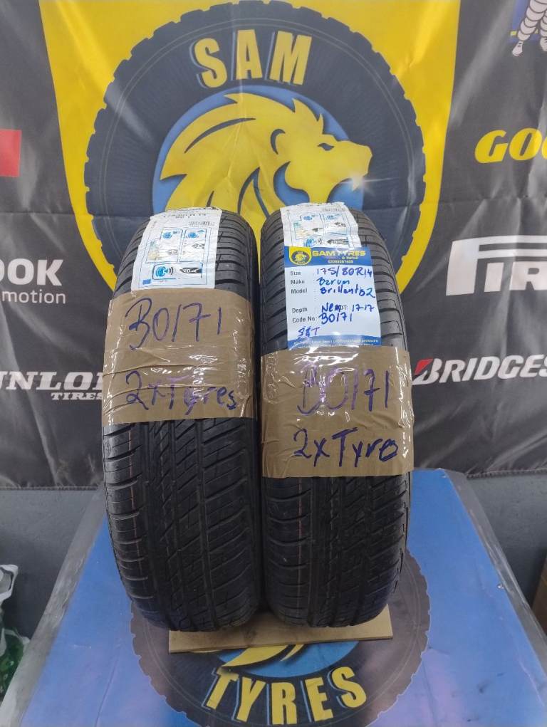 2 x NEW 175 80 14 88T Barum Brillantis 2 - B0171