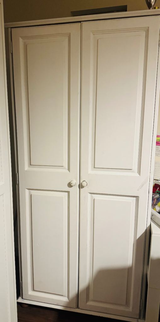Solid wood two door wardrobe 