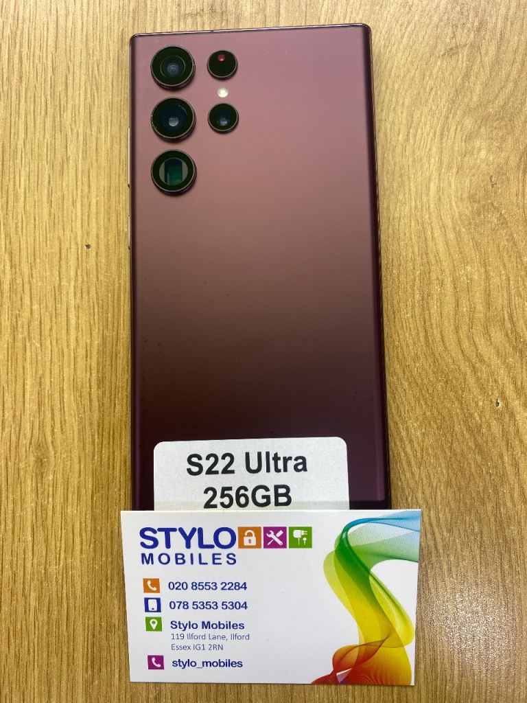 Samsung S22 Ultra 256GB - Exellent , Burgundy