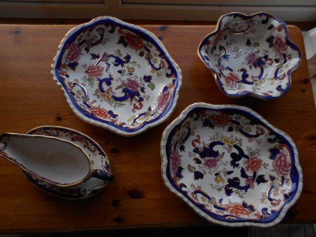 Mason Ware Mandalay Design Dishes/Bowls & Gravy Boat