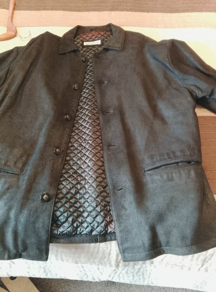 Men's leather jacket coat 