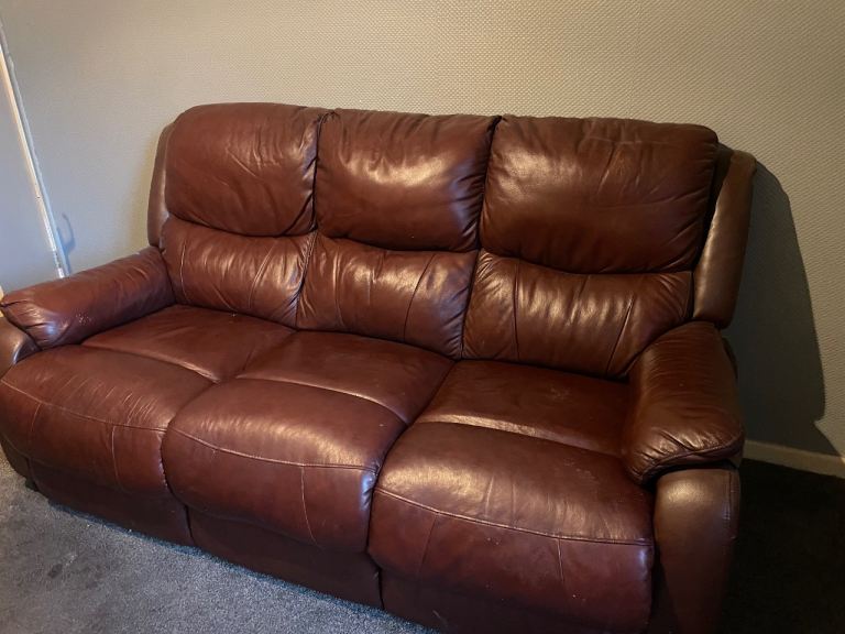 FREE. leather sofa, 3 seater 1 seater, recliners. 