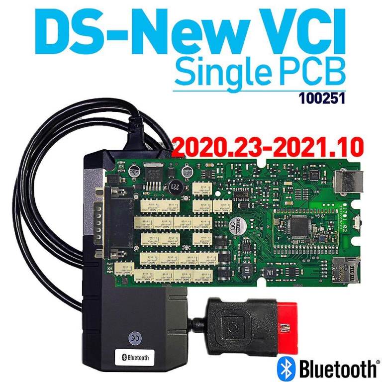 DELPHI SINGLE BOARD DS100E VCI OBD2 DIAGNOSTIC SCANNER CARS TRUCKS AAA+ Bmw Mini Mb Ford