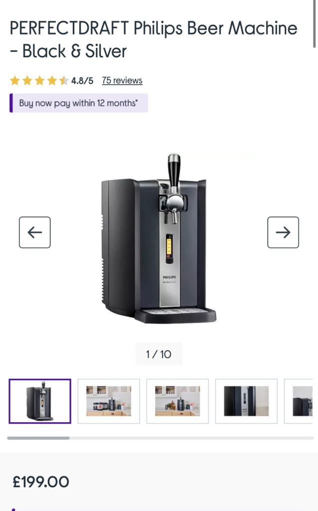 Philips PERFECTDRAFT Beer Machine - Black & Silver