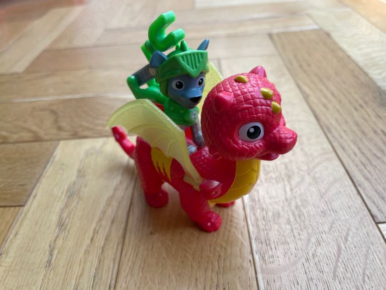 Paw Patrol Rocky pup on dragon 