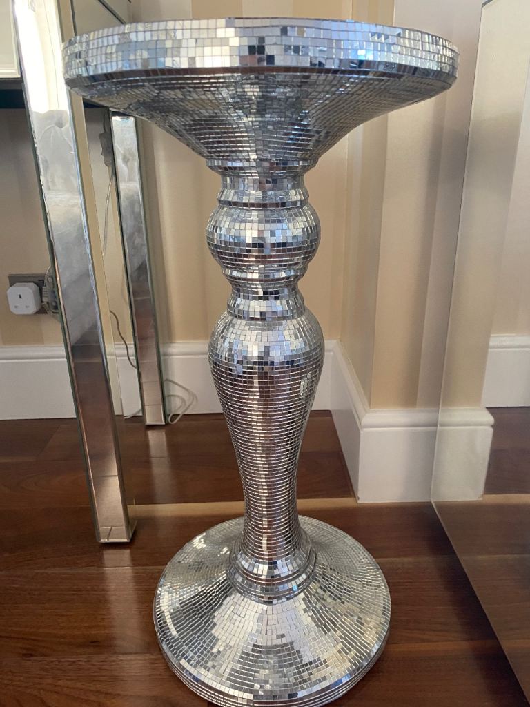 Mirror mosaic side table 