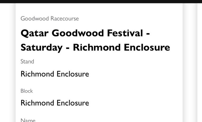 Goodwood Festival - Sat 1st Aug 