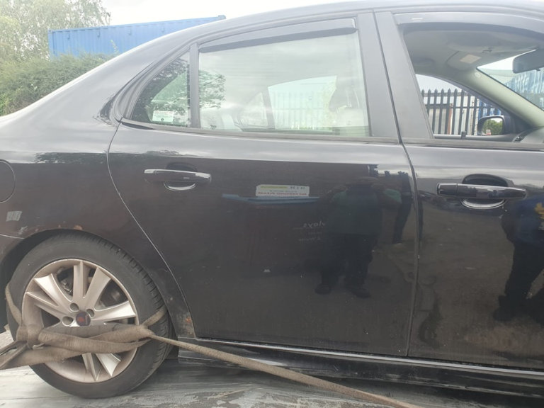 Saab 9-3 93 Driver Side Rear Door Black 2009