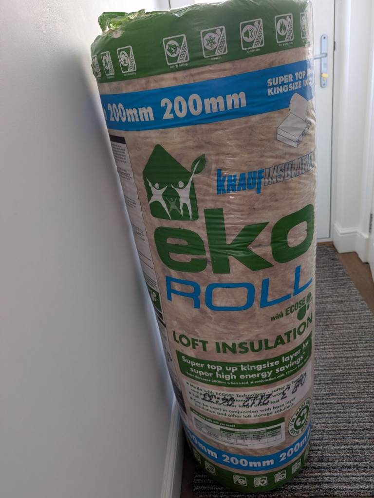 Knauf Insulation Eko Roll Loft Insulation 200mm Kingsize – New