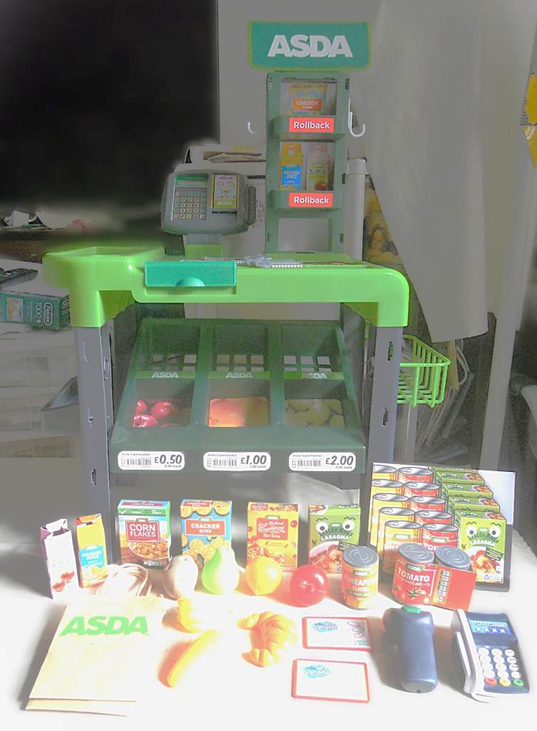 ASDA Kids Supermarket Play Shop With Working Scanner & Accessories