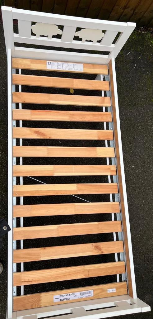 Ikea Kritter kids bed frame white children’s toddler bed. 