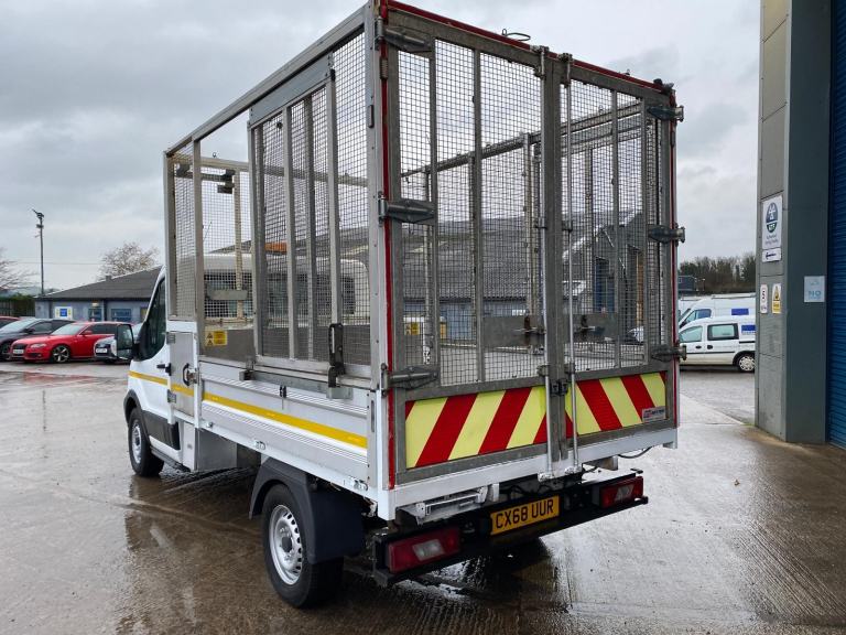 2018/68 FORD TRANSIT T350 2.0 ECOBLUE TDCI CAGED TIPPER WITH ALLOY DROPSIDES