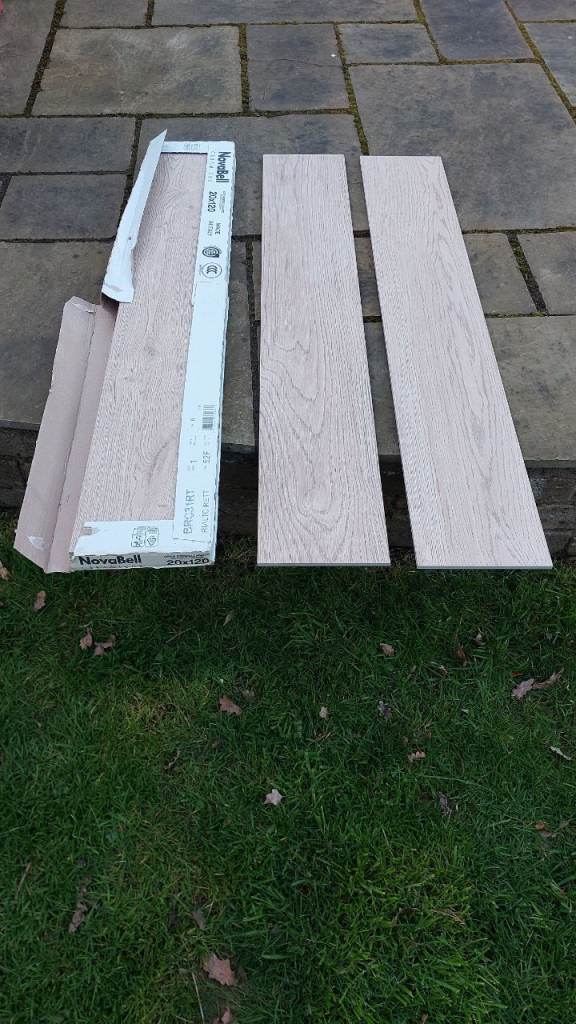 Ceramic Wood Effect Floor Tiles (x 6)