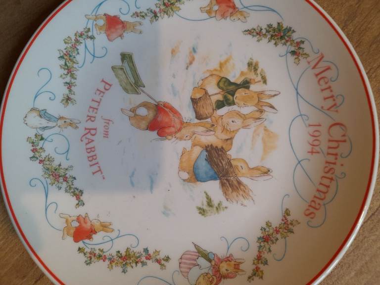 2 x Peter rabbit collectors plates
