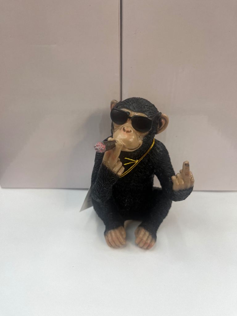 Cool Monkey Figurine with Sunglasses and Cigar – As Good As New