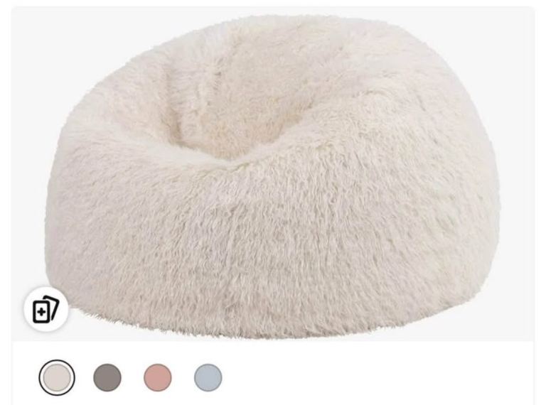 FOR SALE: Giant Fluffy Bean Bag Chair Cover ONLY no filling  – Brand New