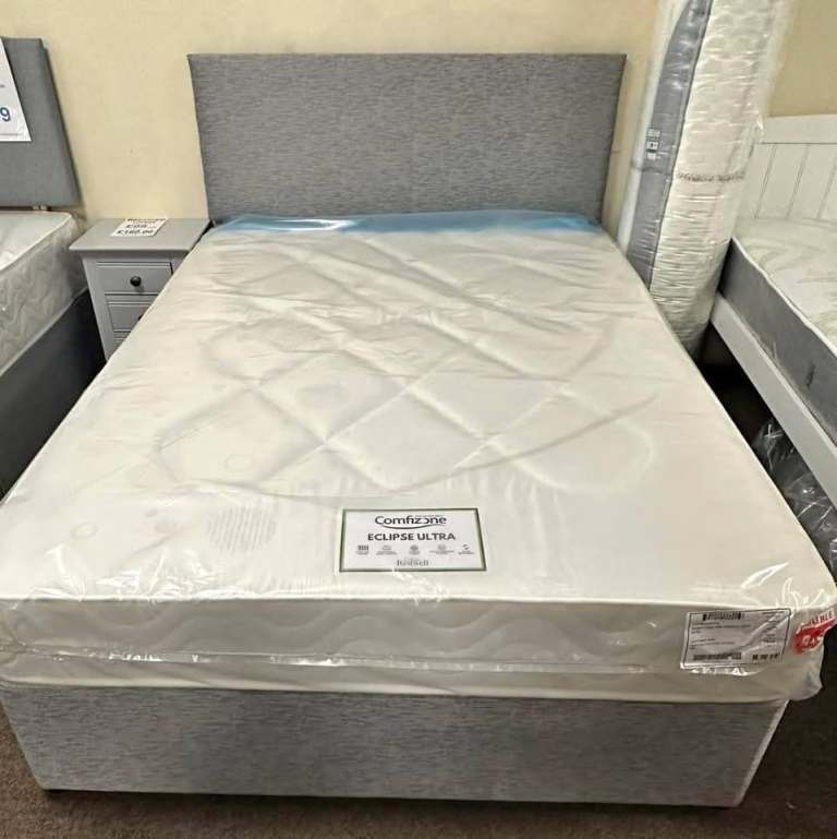 DIVAN 4FT6 Double BED BASE with Mattress NEW Free Delivery ------------------Same day Delivery COD