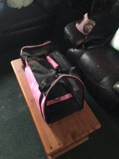 cat carrier in pink