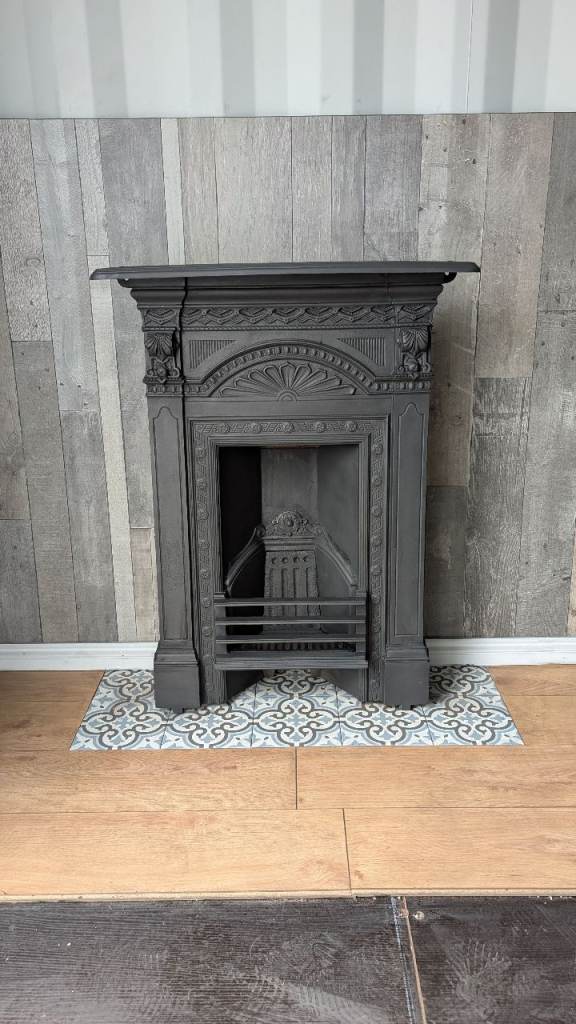 Small Complete Victorian Cast Iron Fireplace Restored Ready to Fit
