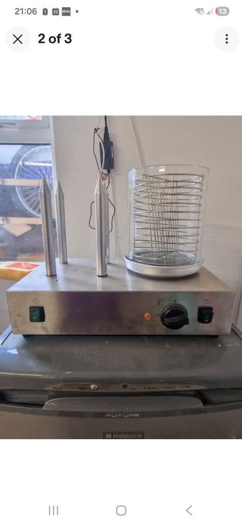 HOT DOG MACHINE STAINLESS STEEL 4 STICKS SAUSAGE BUN WARMER HOTDOG STEAMER