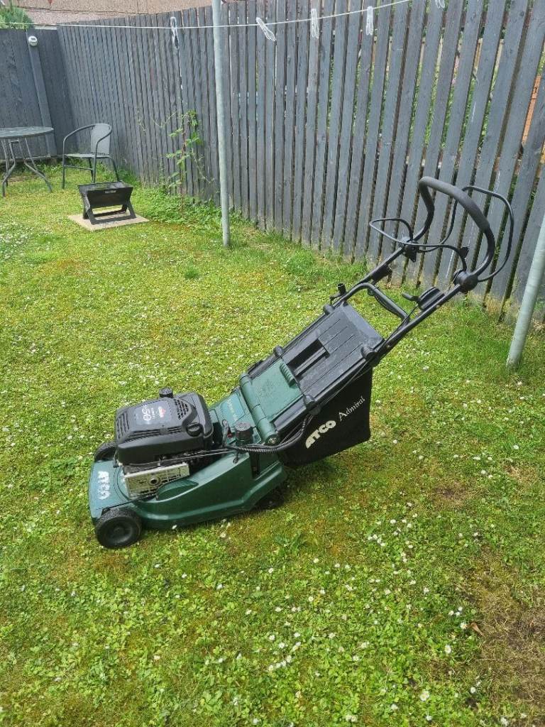 Atco electric start + self propelled petrol lawnmower 